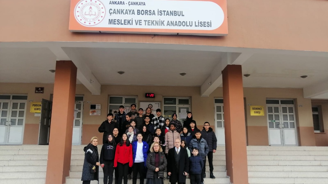 8.sınıflar ile üst öğrenme kurumlarını tanıtmak amacıyla Çankaya Borsa İstanbul Mesleki ve Teknik Anadolu Lisesine gezi düzenledik.
